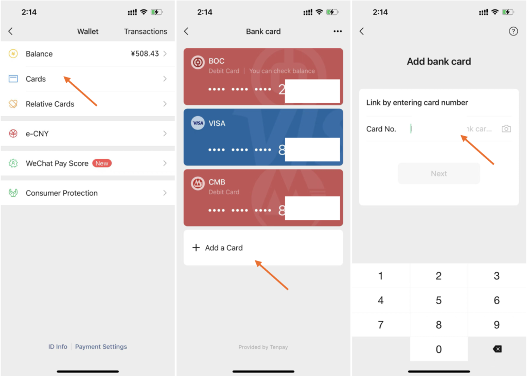 wechat add card